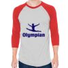 Unisex 50/50 Raglan Three-Quarter Sleeve Tee Thumbnail