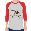 Unisex 50/50 Raglan Three-Quarter Sleeve Tee Thumbnail
