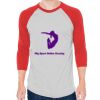 Unisex 50/50 Raglan Three-Quarter Sleeve Tee Thumbnail