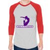 Unisex 50/50 Raglan Three-Quarter Sleeve Tee Thumbnail