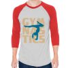 Unisex 50/50 Raglan Three-Quarter Sleeve Tee Thumbnail