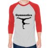 Unisex 50/50 Raglan Three-Quarter Sleeve Tee Thumbnail