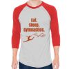 Unisex 50/50 Raglan Three-Quarter Sleeve Tee Thumbnail