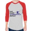 Unisex 50/50 Raglan Three-Quarter Sleeve Tee Thumbnail