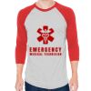 Unisex 50/50 Raglan Three-Quarter Sleeve Tee Thumbnail