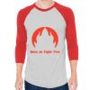 Unisex 50/50 Raglan Three-Quarter Sleeve Tee Thumbnail