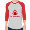 Unisex 50/50 Raglan Three-Quarter Sleeve Tee Thumbnail