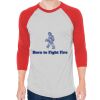 Unisex 50/50 Raglan Three-Quarter Sleeve Tee Thumbnail