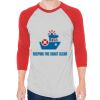 Unisex 50/50 Raglan Three-Quarter Sleeve Tee Thumbnail
