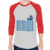 Unisex 50/50 Raglan Three-Quarter Sleeve Tee Thumbnail