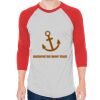 Unisex 50/50 Raglan Three-Quarter Sleeve Tee Thumbnail