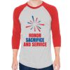 Unisex 50/50 Raglan Three-Quarter Sleeve Tee Thumbnail