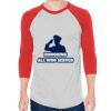 Unisex 50/50 Raglan Three-Quarter Sleeve Tee Thumbnail