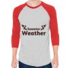 Unisex 50/50 Raglan Three-Quarter Sleeve Tee Thumbnail