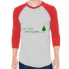 Unisex 50/50 Raglan Three-Quarter Sleeve Tee Thumbnail
